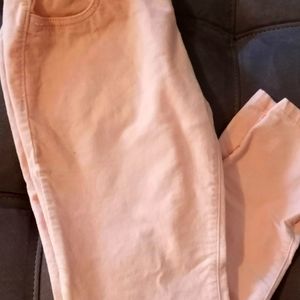 Girls Rose Gold Faux Suede Pants; Size 8